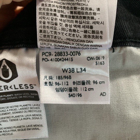 Levi’s  512 Black Tapered Slim Stretch Jeans size 38 - Picture 12 of 12